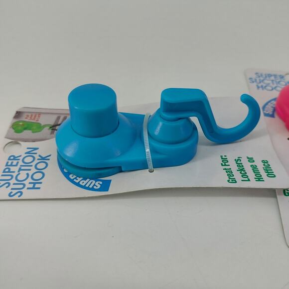 Super Suction Hook Set of 3 Pink Blue Home Locker Office - Picture 8 of 12